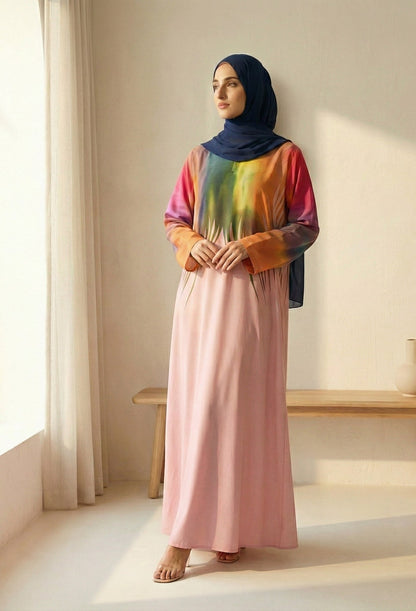 Peonia - Printed Abaya