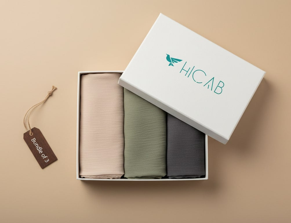 Plain Georgette Hijabs - Pack of 3