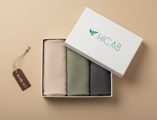 Plain Georgette Hijabs - Pack of 3