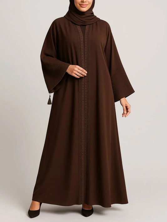 Mocha Luxe – Premium Nida Abaya