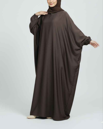 Cocoa Drift – Chocolate Flutter Abaya