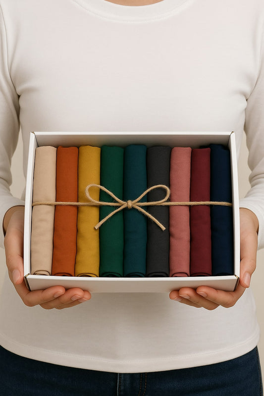 Plain Georgette Hijabs - Bundle of 10