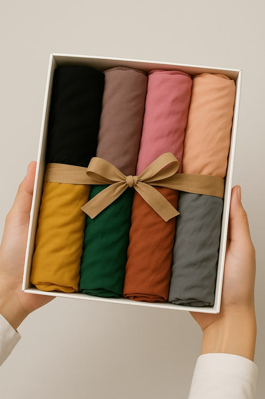 Plain Georgette Hijabs - Bundle of 8