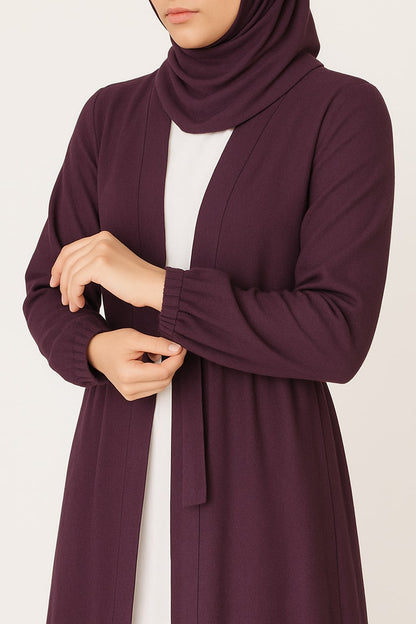 Voilet Calm-Purple Kimono Abaya Hicab