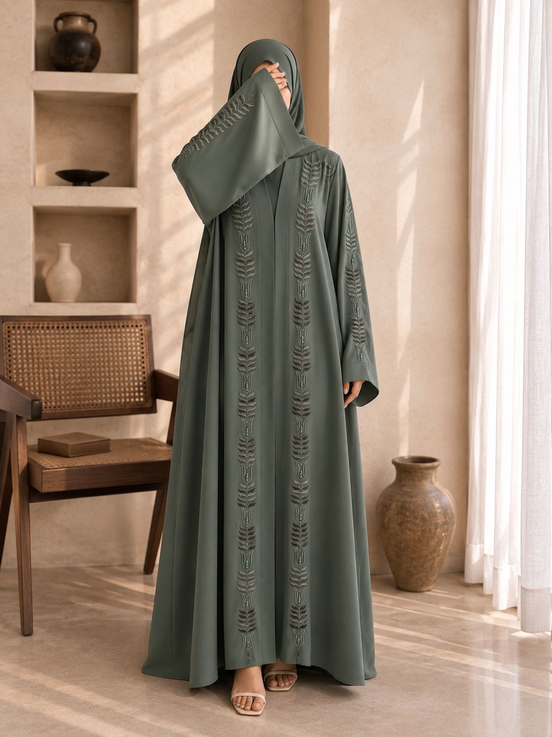 Nashwa - Embroidered Abaya