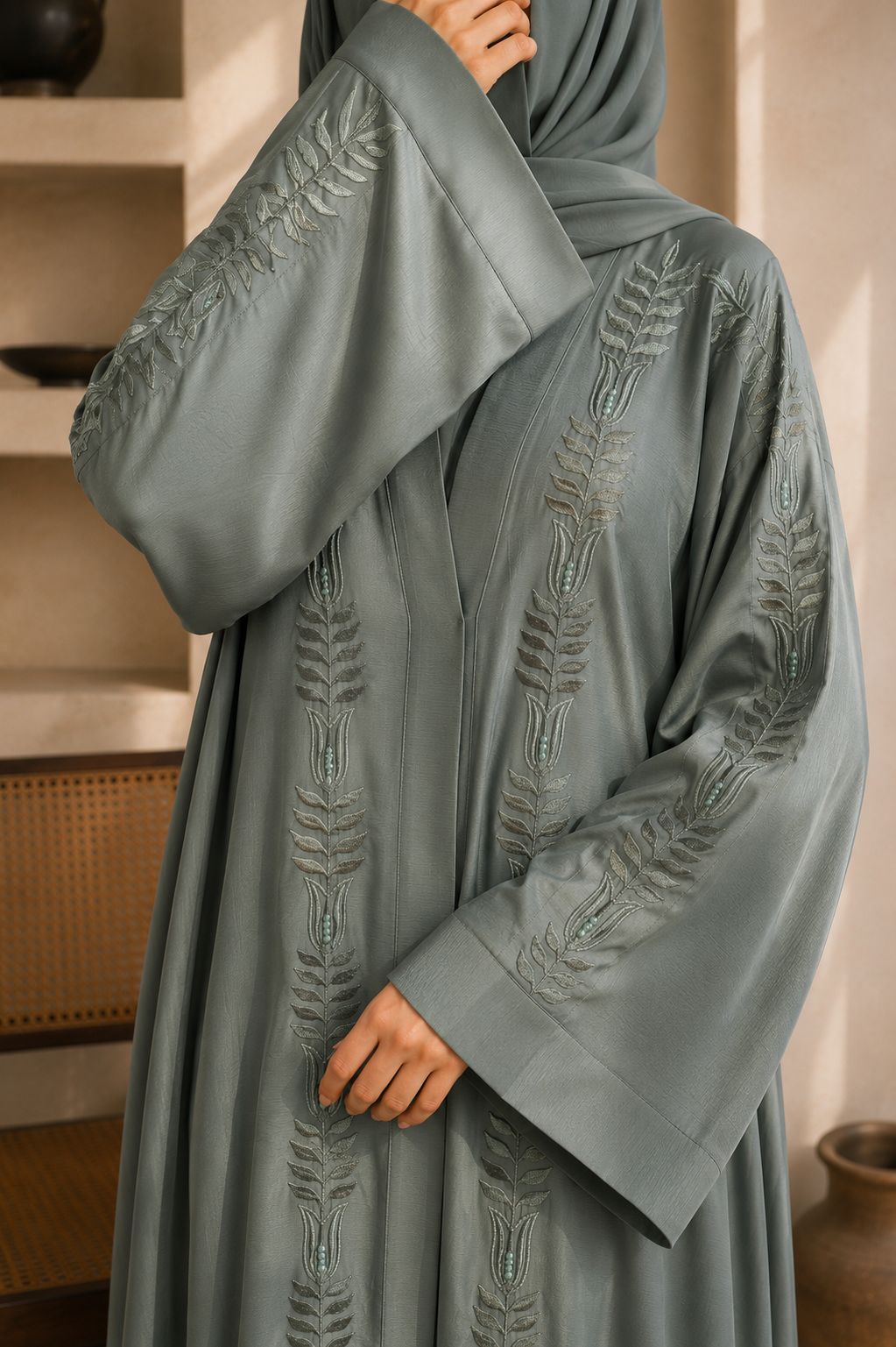 Nashwa - Embroidered Abaya