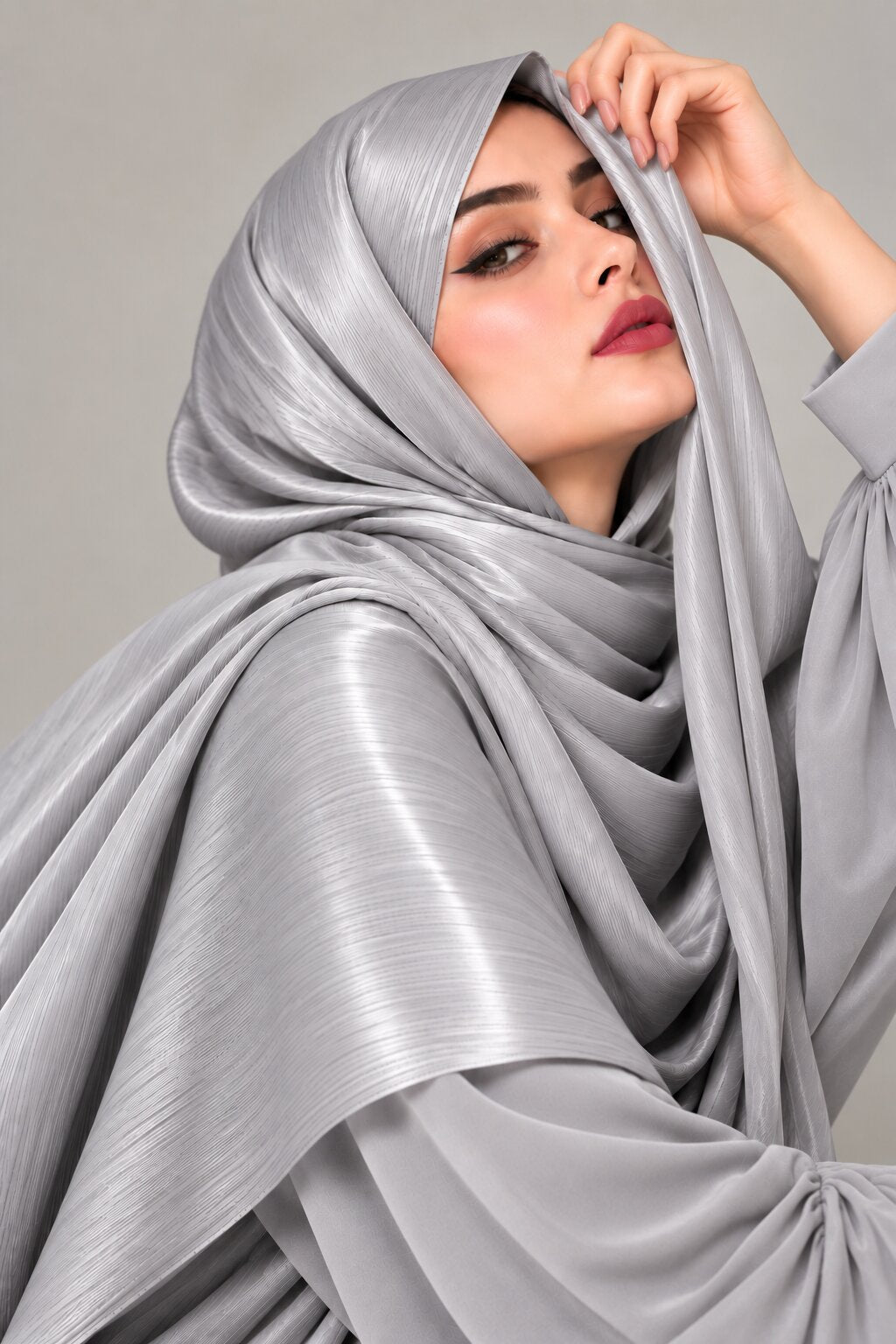 Silver - Silk Hijab