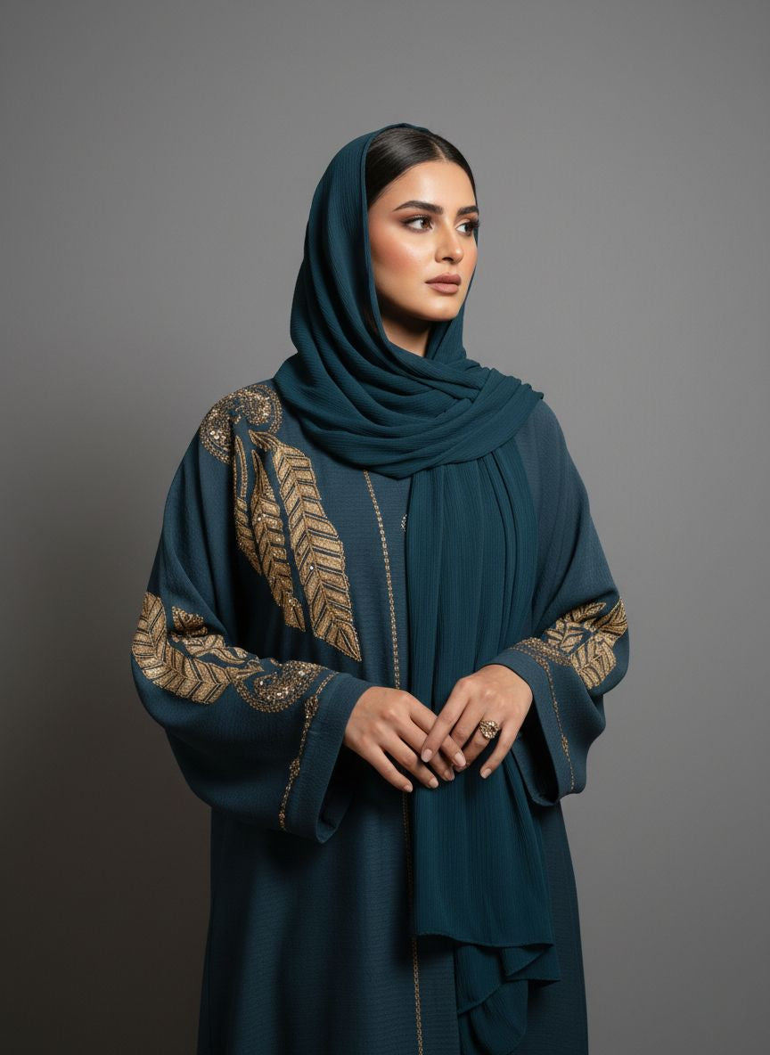 VYREL - Embroidered Stone Abaya