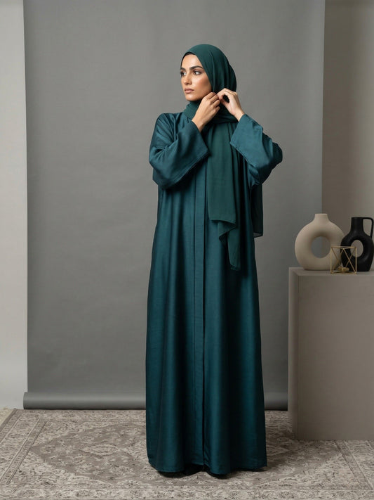 Deep Teal Mystique - Abaya Set