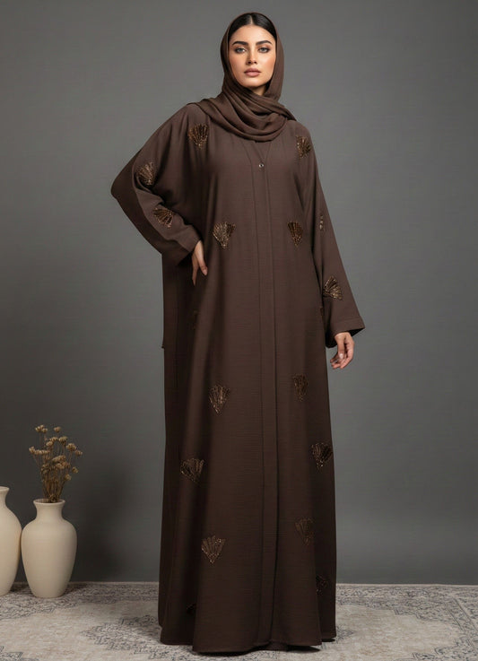 ZELVYN - Velvet Patch Abaya