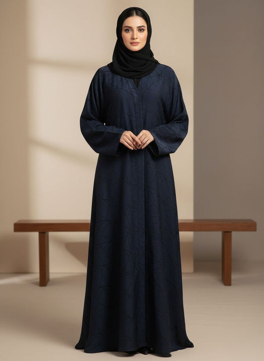 ZÉN — Abstract Abaya (Navy Blue)