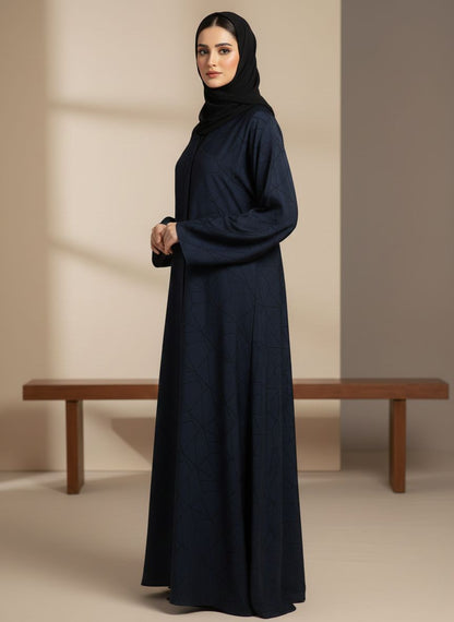 ZÉN — Abstract Abaya (Navy Blue)