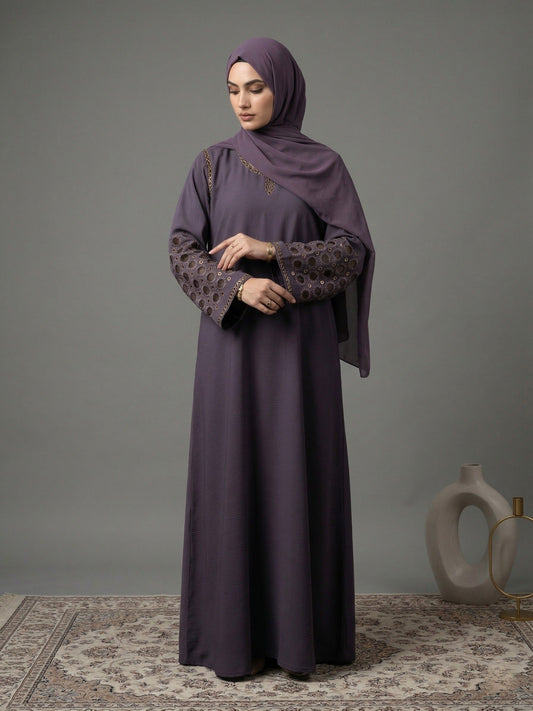 Qirat - Laser Cut Embroidered sleeves