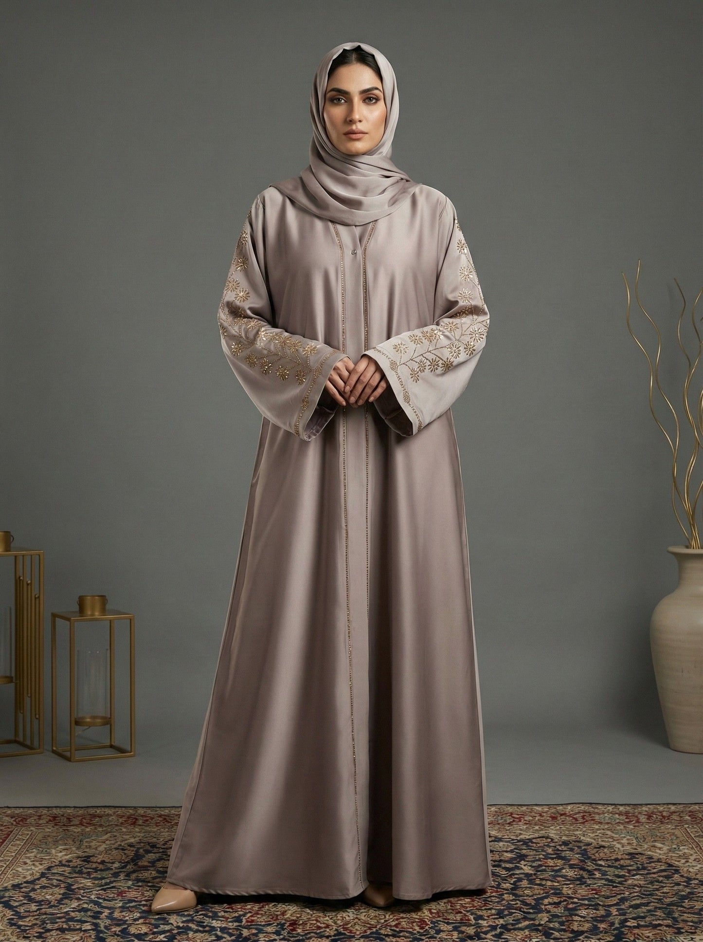 AYLEEN – Golden Stone Work Abaya