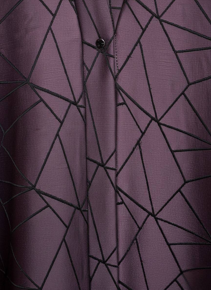 VANTÉ — Abstract Abaya (Burgundy)