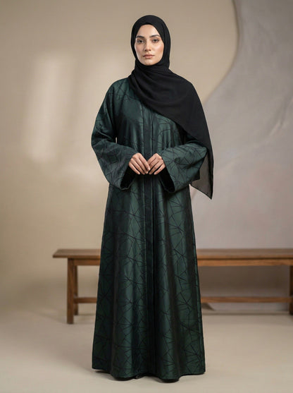 GREX — Abstract Abaya (Bottle Green)