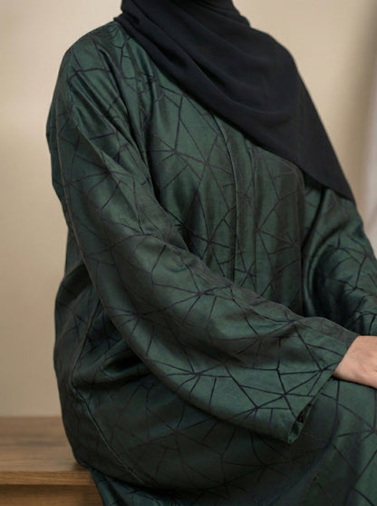 GREX — Abstract Abaya (Bottle Green)