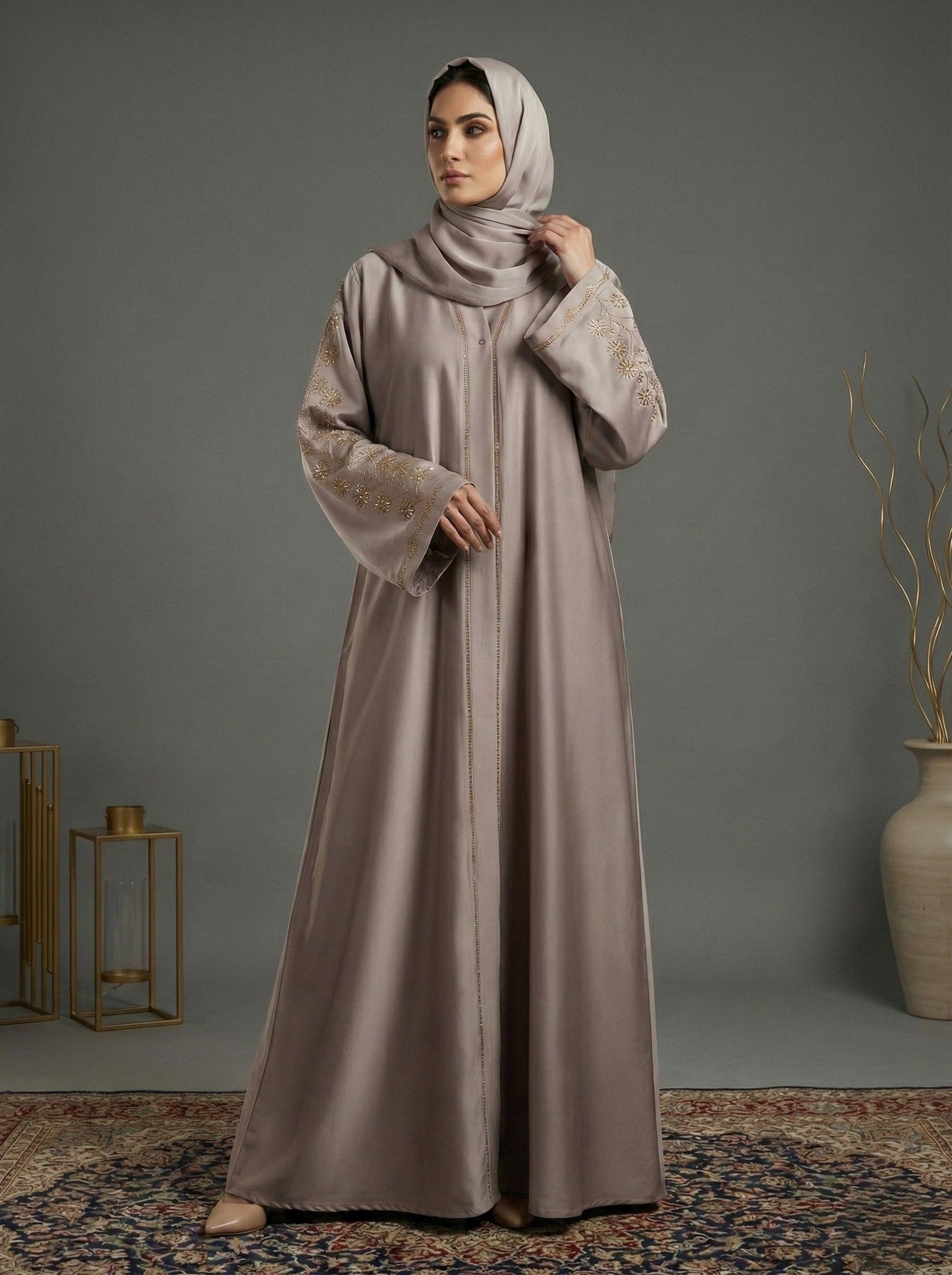 AYLEEN – Golden Stone Work Abaya