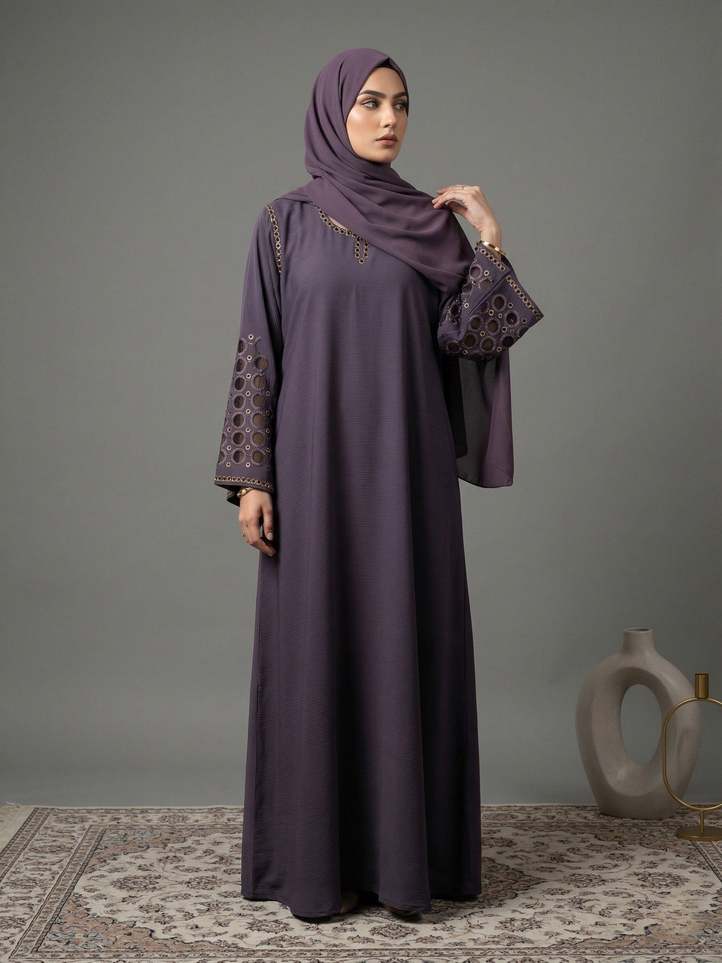 Qirat - Laser Cut Embroidered sleeves