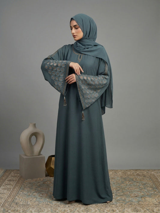 Azure - Laser Cut Embroidered sleeves