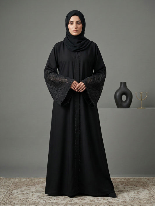 Haram - Laser Cut Embroidered Abaya