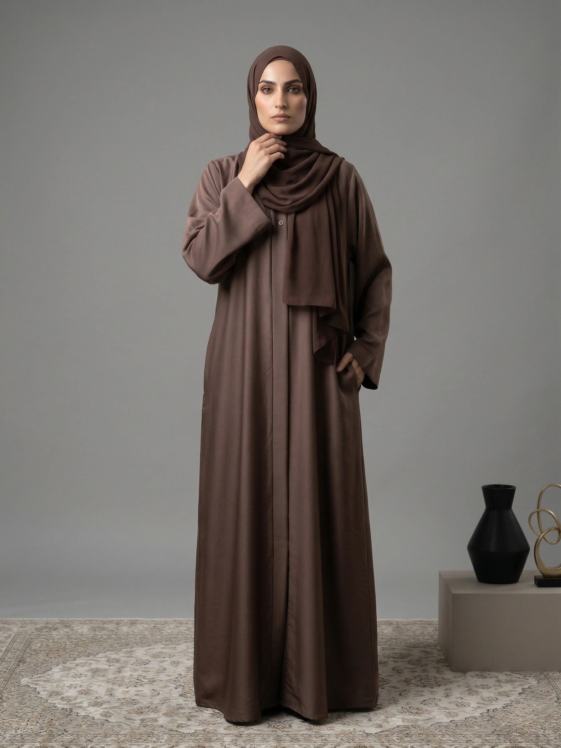 Classic Mocha - Abaya Set