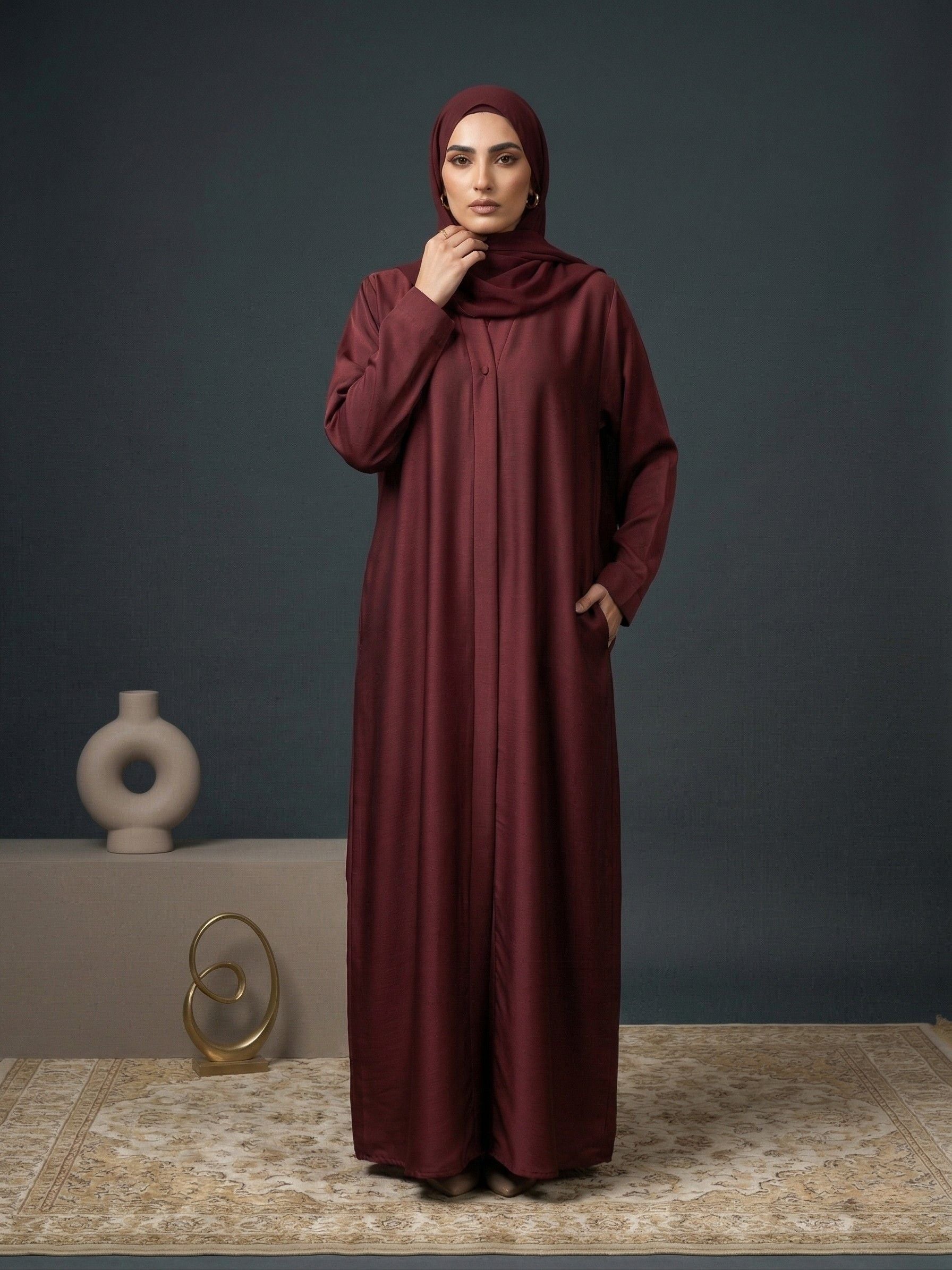 Crimson Aura - Abaya Set