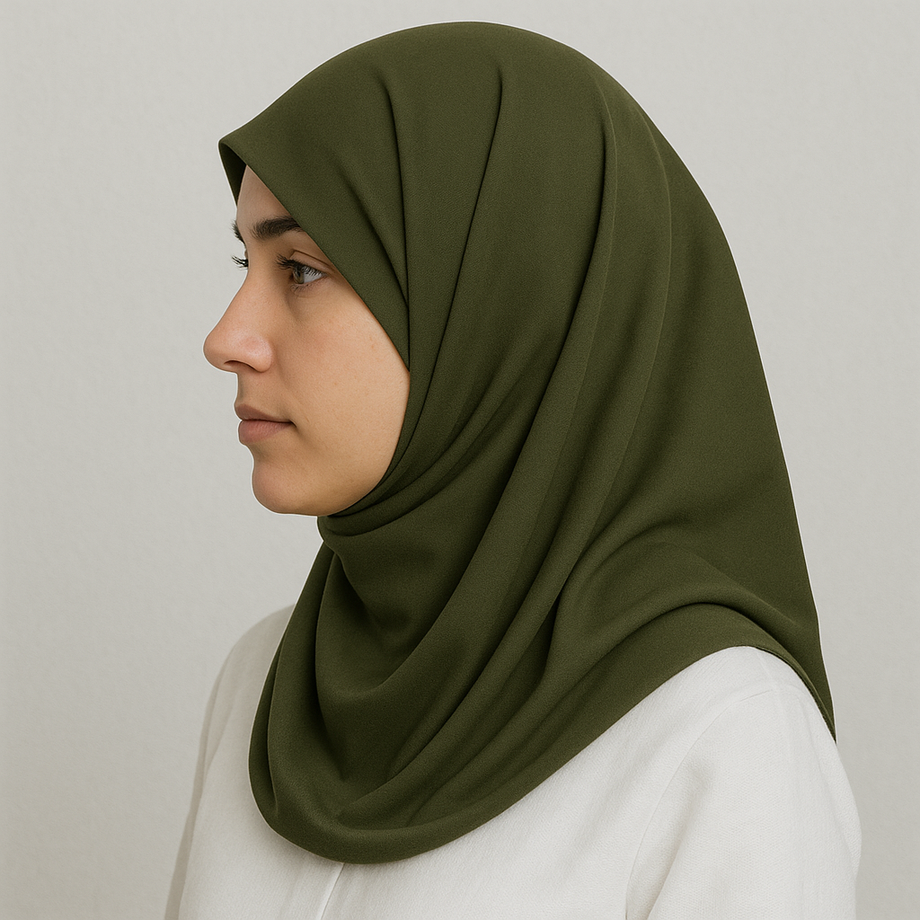 Hicab Olive Leaf – Plain Georgette Hijab – Hicab
