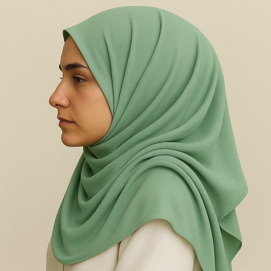 Sage Mist – Plain Georgette Hijab