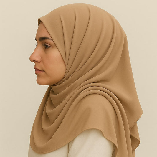 Desert Sand – Plain Georgette Hijab