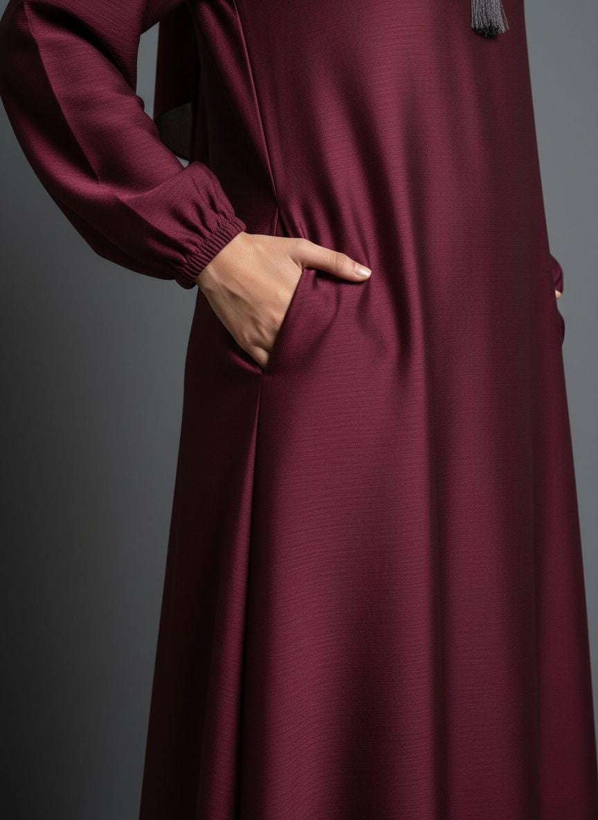 Lumeen – Textured Plain Abaya