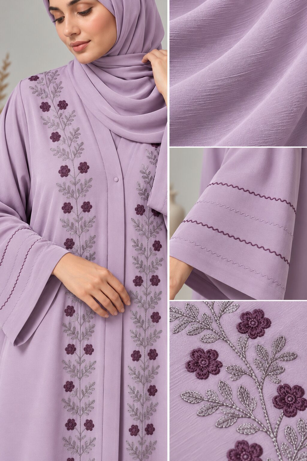 Miraluxe – Embroidered Abaya