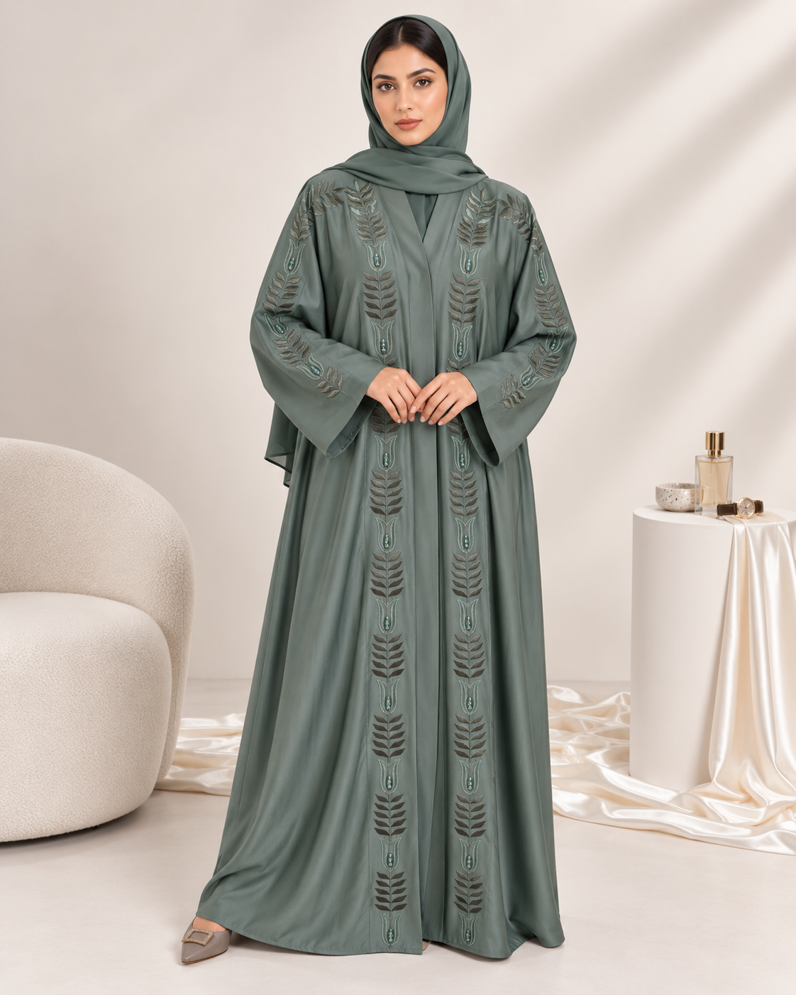 Nashwa - Embroidered Abaya