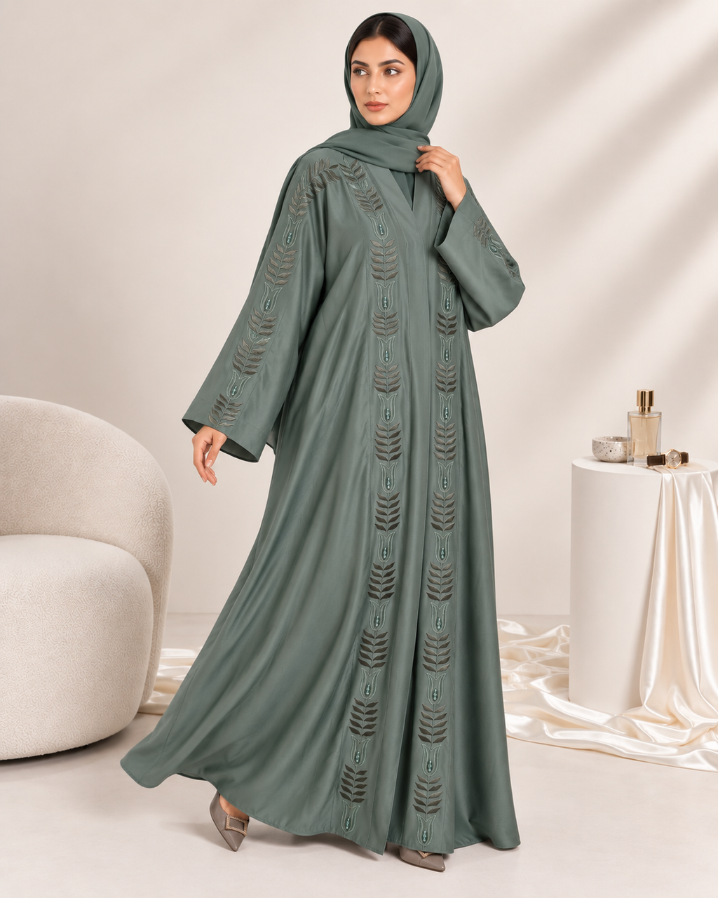 Nashwa - Embroidered Abaya