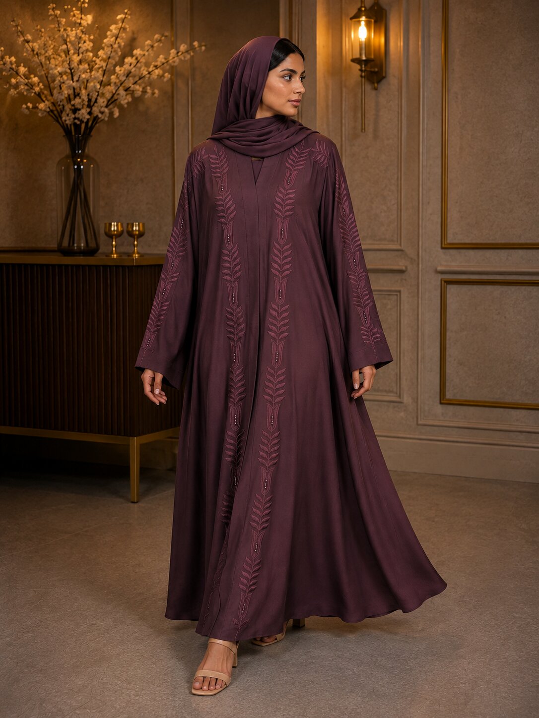 Raneem - Embroidered Abaya