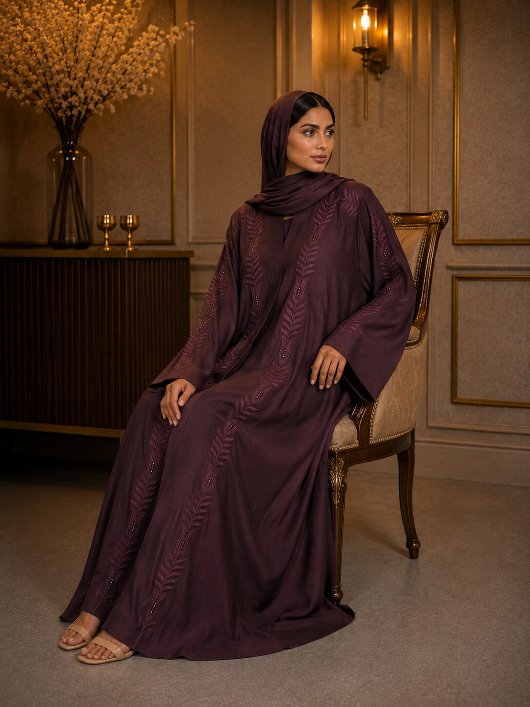 Raneem - Embroidered Abaya