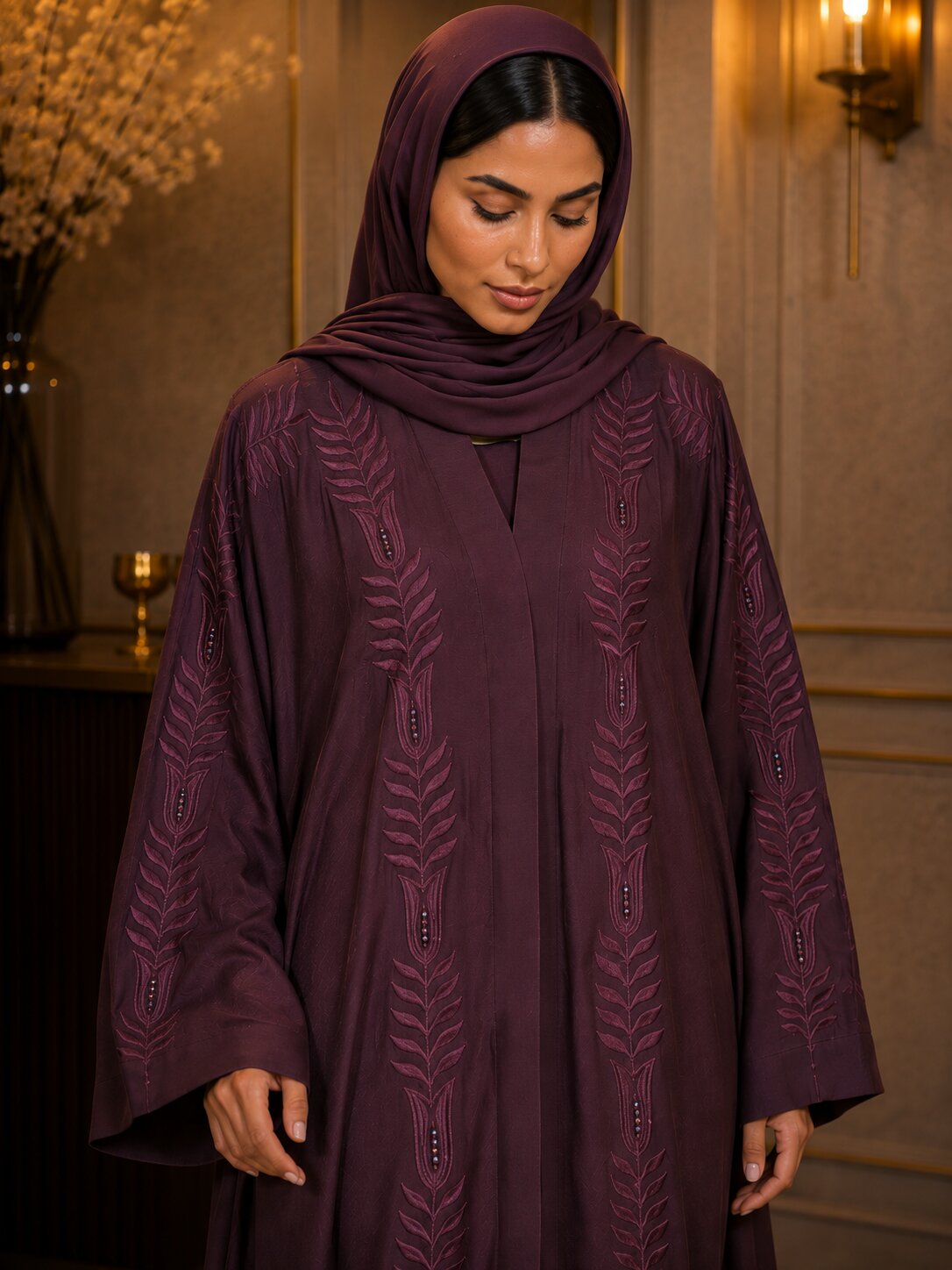 Raneem - Embroidered Abaya