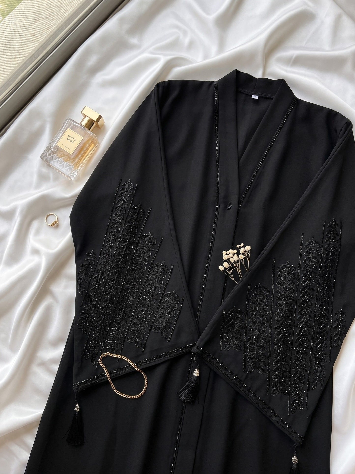 Haram - Laser Cut Embroidered Abaya