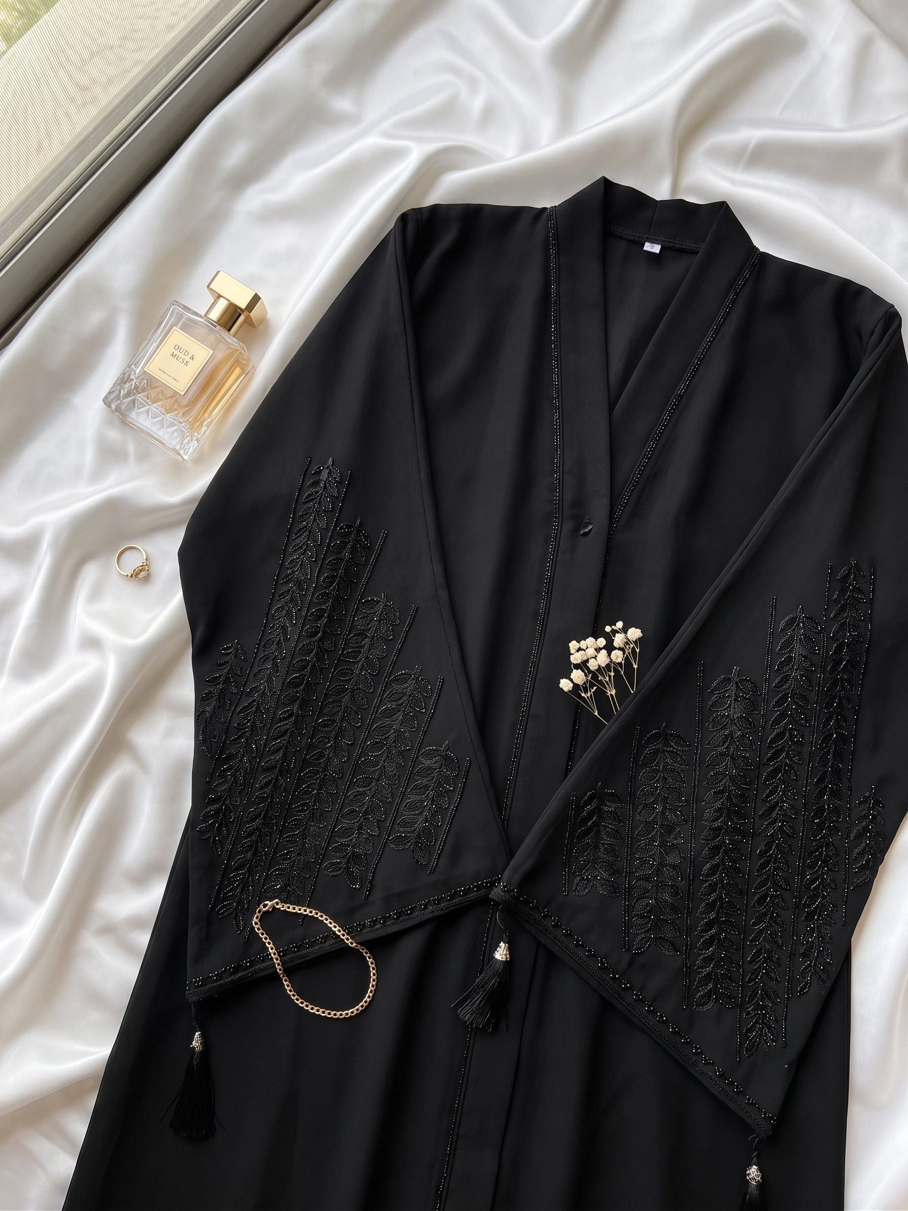 Haram - Laser Cut Embroidered Abaya