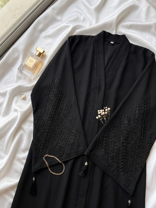 Haram - Laser Cut Embroidered Abaya