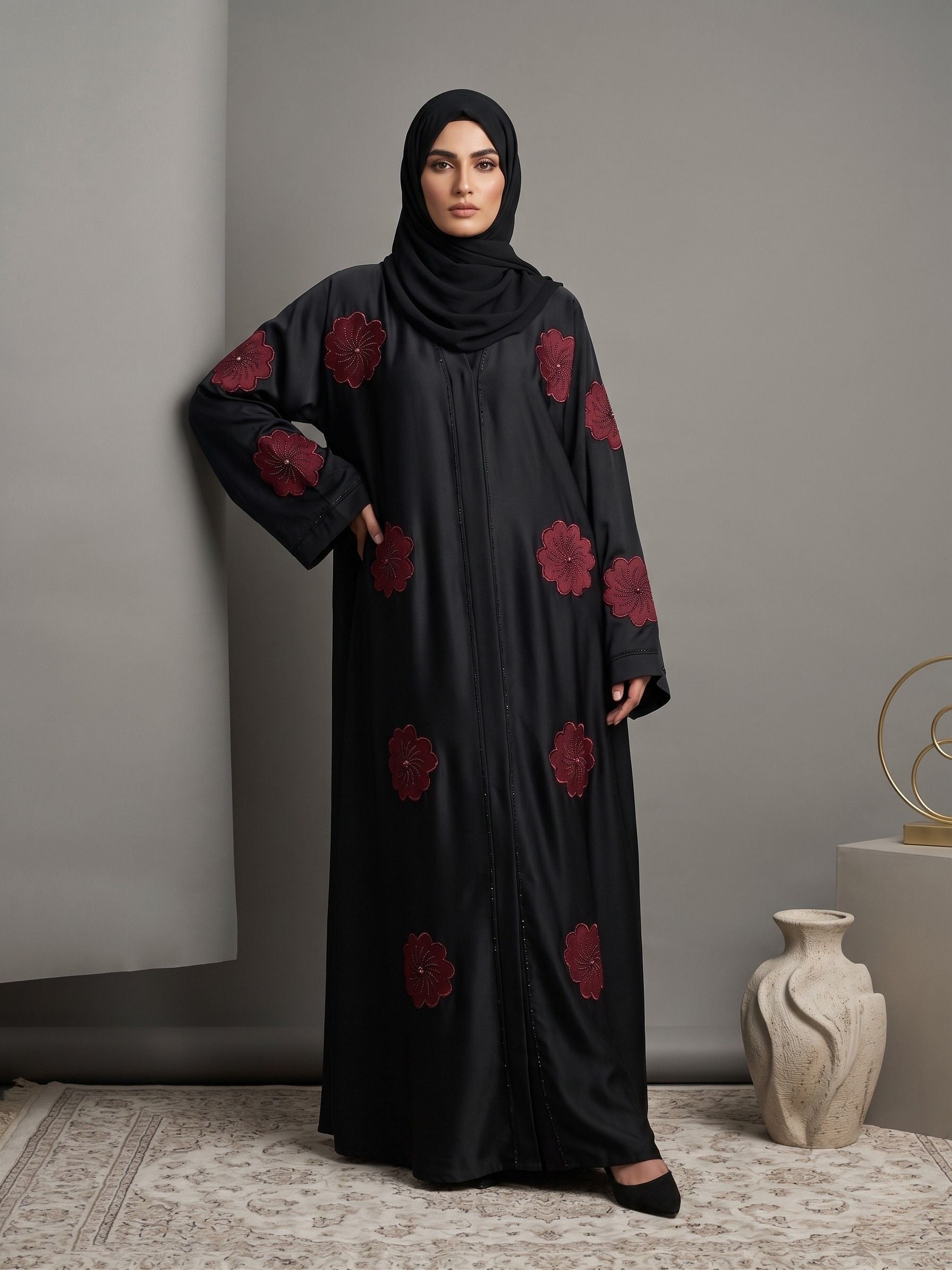 Roseira - Velvet Patch Abaya