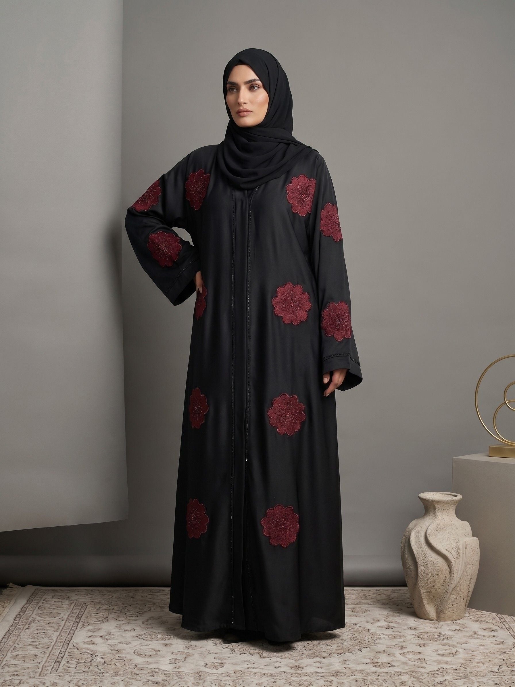 Roseira - Velvet Patch Abaya