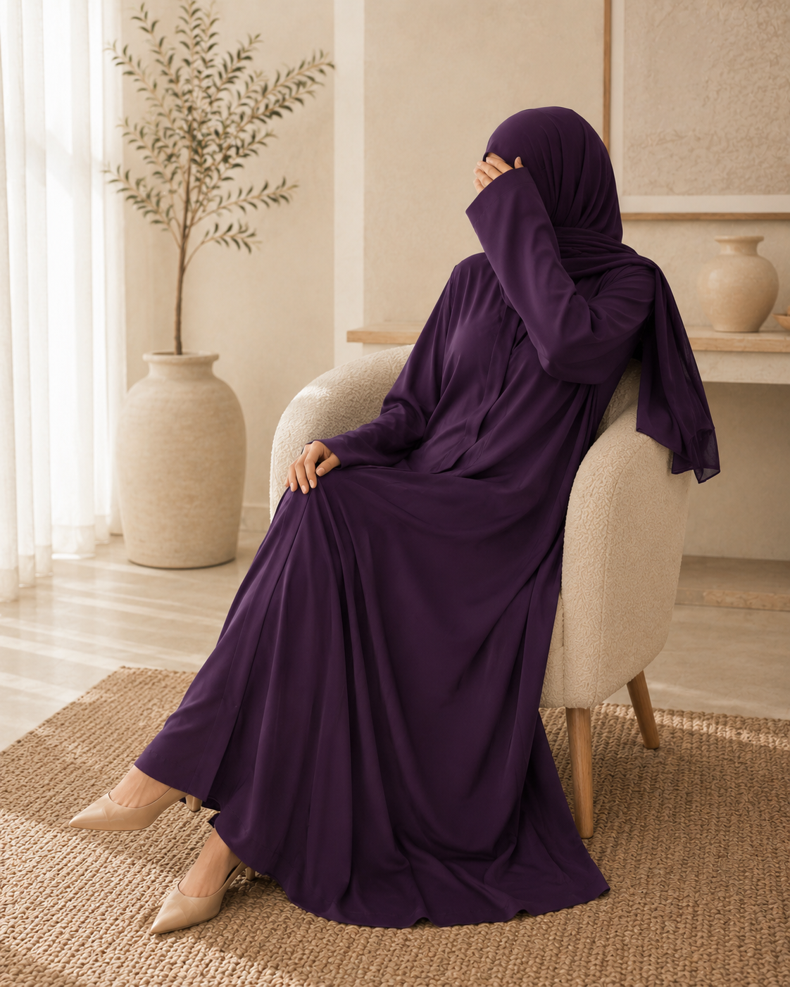 Royal Plum - Abaya Set
