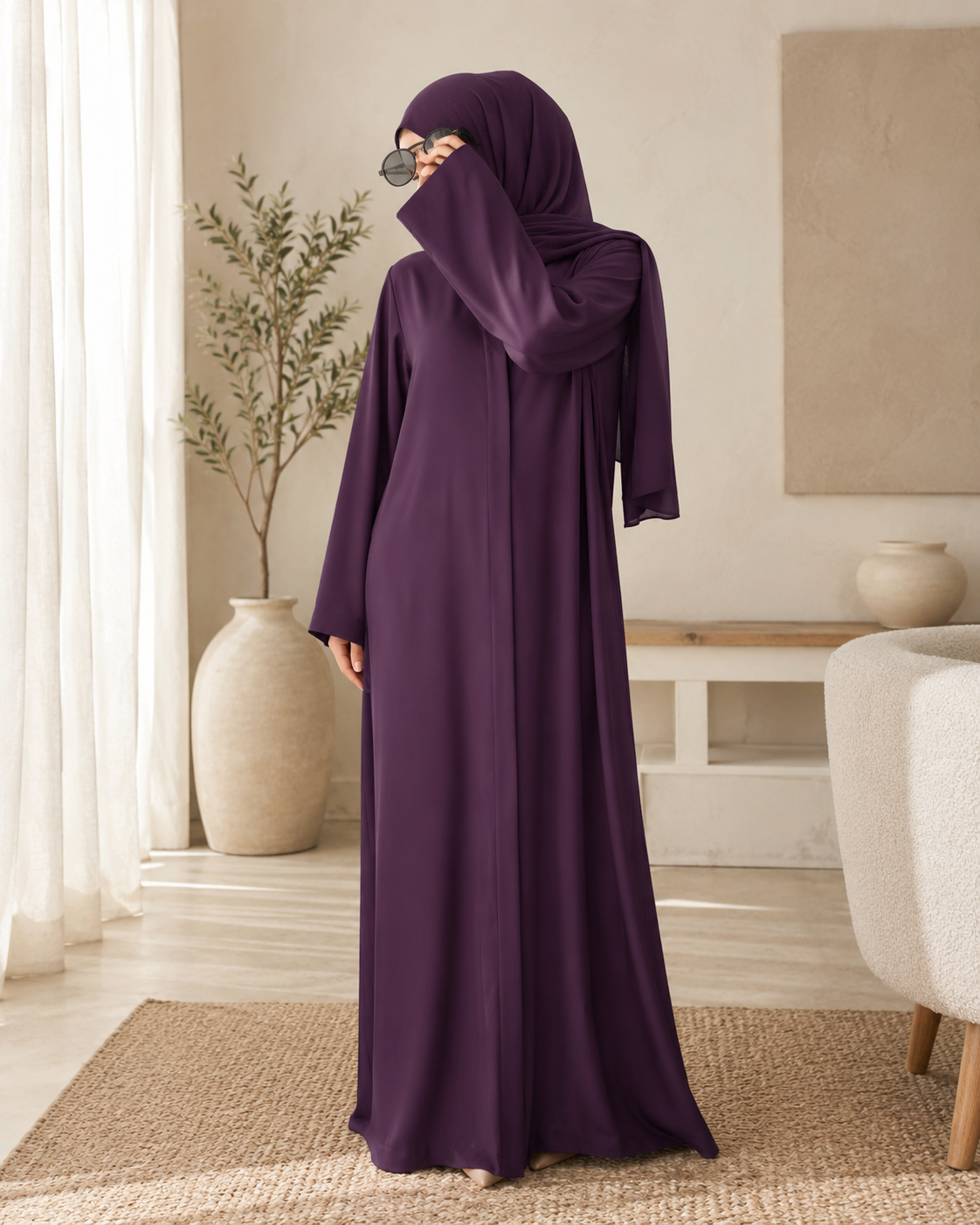 Royal Plum - Abaya Set